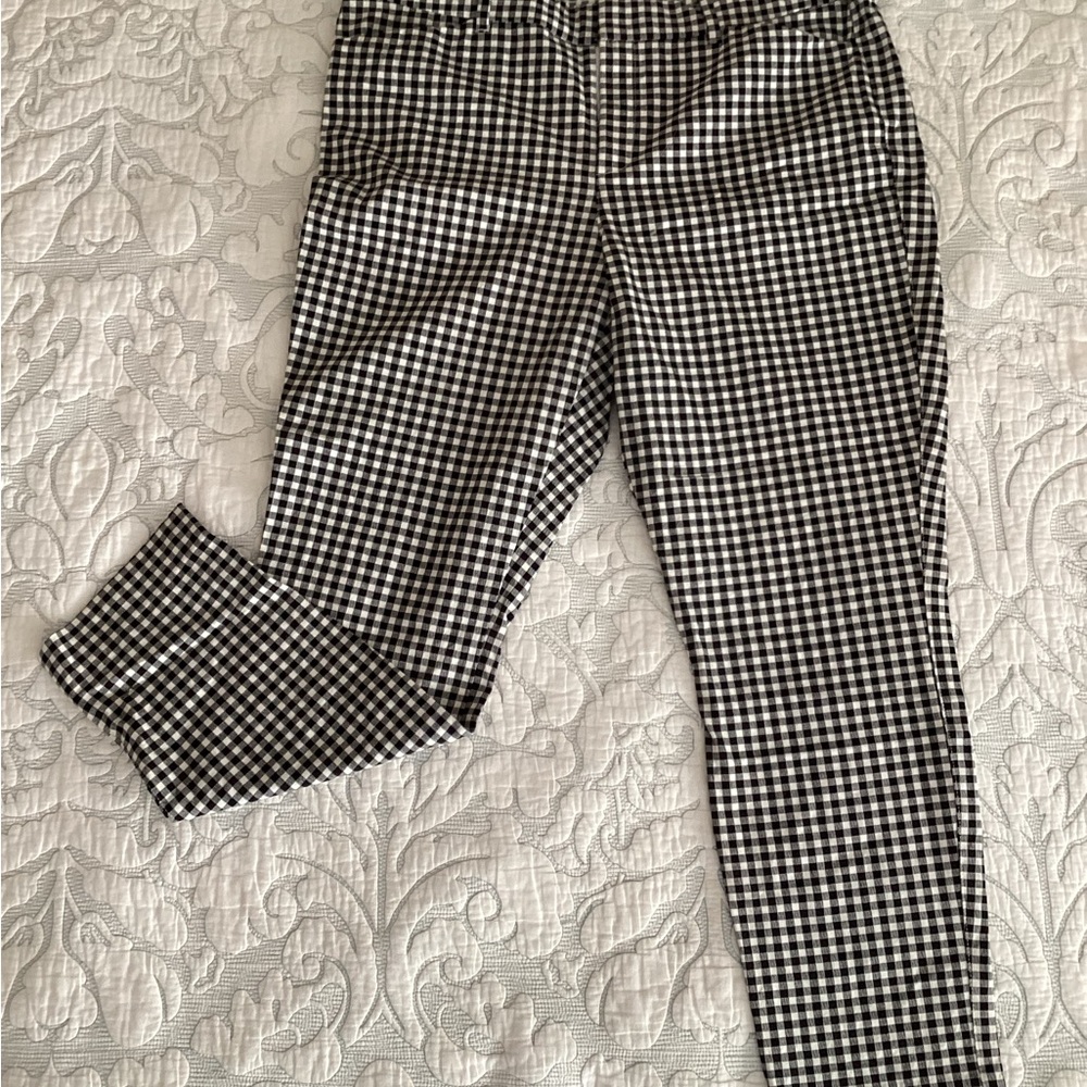 Old Navy Black/White Checkered High Rise Pants